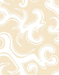 Cream Swirls Abstract Pattern Rug