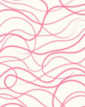 Whimsical Pink Swirl Abstract Rug
