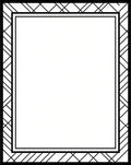 Art Deco Black White Geometric Border Rug