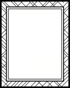 Art Deco Black White Geometric Border Rug