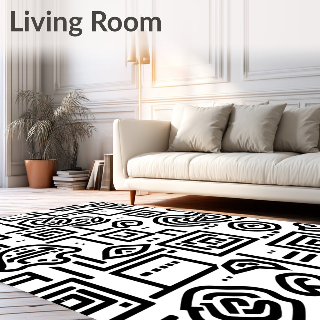 Bold Abstract Geometric Design Rug