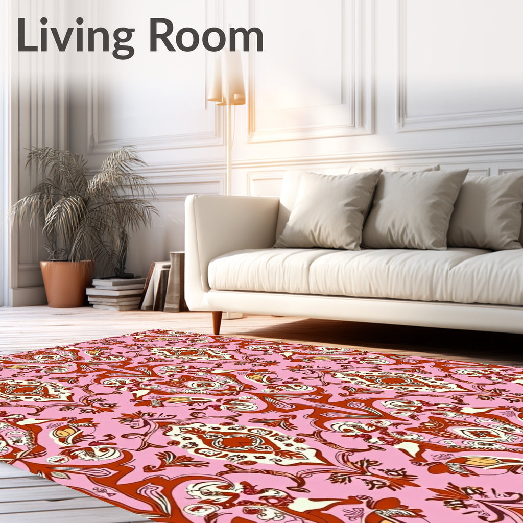 Vintage Paisley Floral Pattern Rug