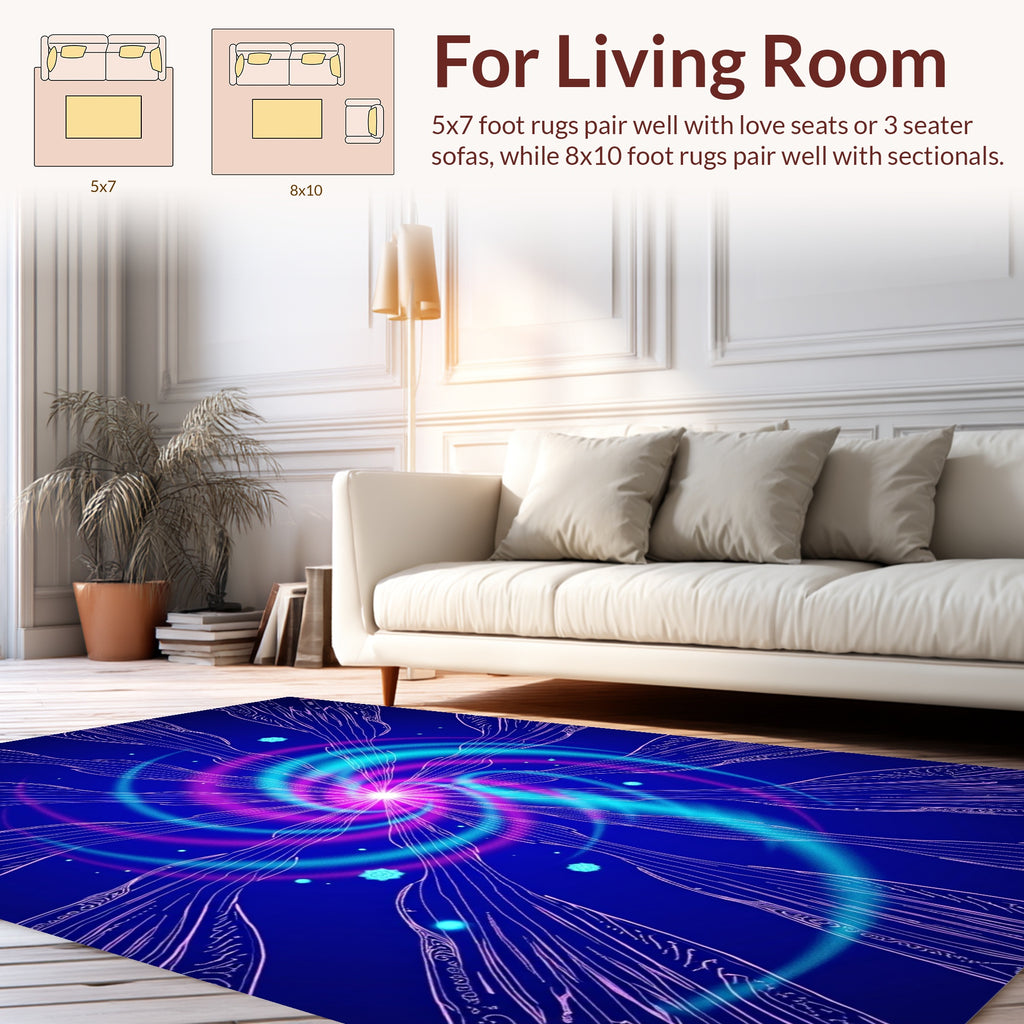 Radiant Swirl Outline Design Rug