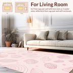 Minimalist Pink Organic Flow Rug