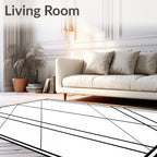 Abstract Geometric Parallel Stripes Design Rug
