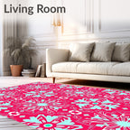 Vibrant Floral 2 Tone Mandala Rug