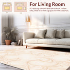 Swirl Pattern Cream Abstract Rug
