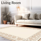 Geometric Art Deco Border Design Rug