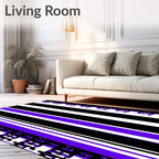 Vertical Stripped Digital Abstract Rug
