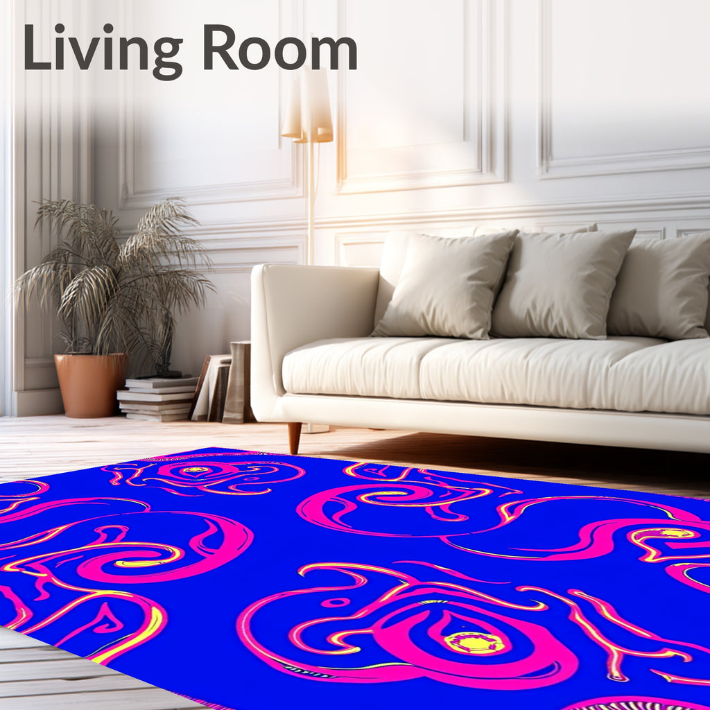 Swirling Abstract Bright Pattern Rug