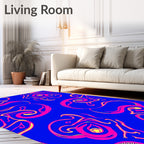 Swirling Abstract Bright Pattern Rug