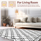 Intricate Lattice Patterned Graphic Rug