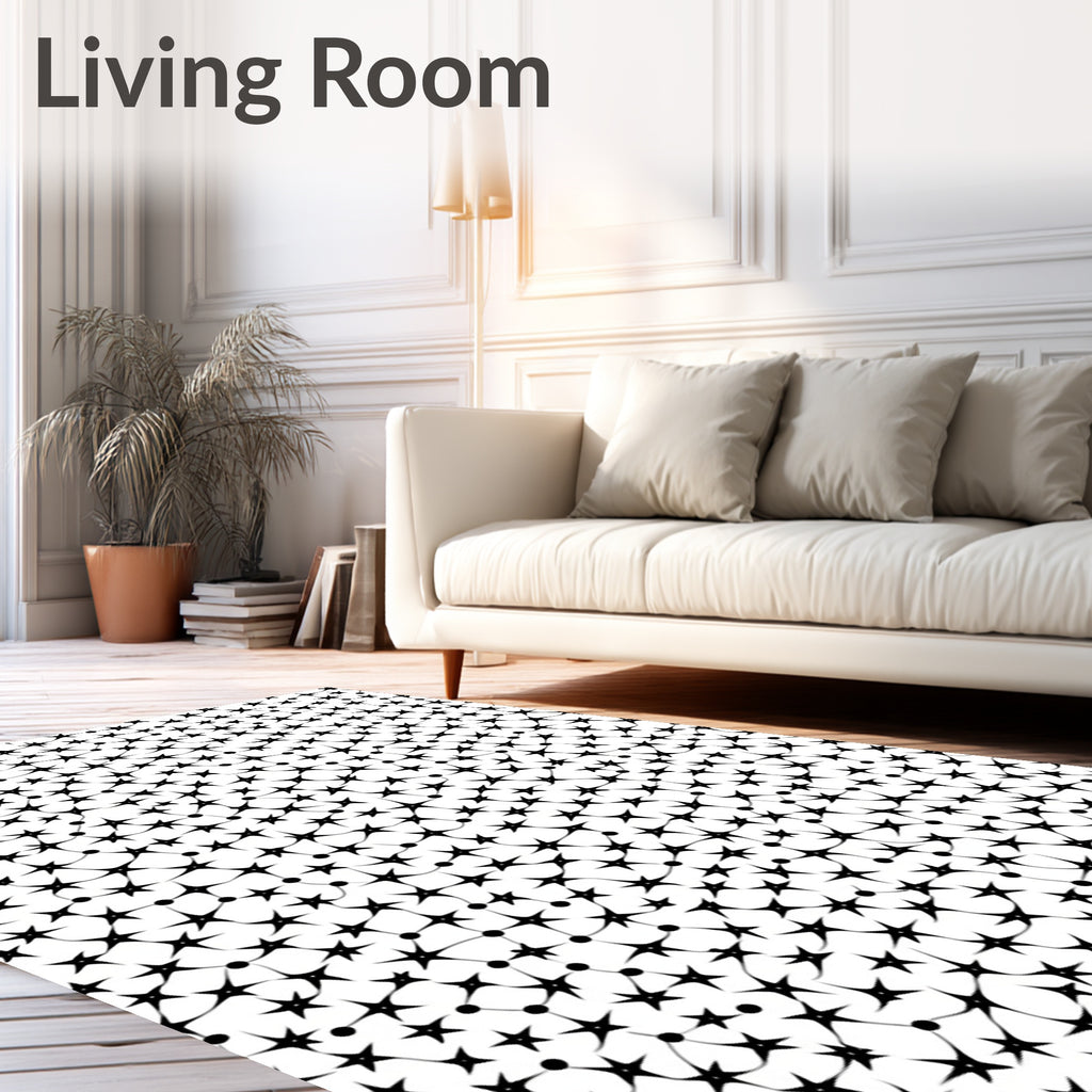 Starburst Patterned Abstract Design Rug