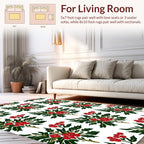 Classic Holly Berry Festive Pattern Rug