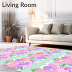 Pastel Heart Pattern Design Rug