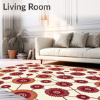 Connected Circular Pattern Design Rug