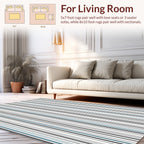 Modern Vertical Stripe Pattern Rug