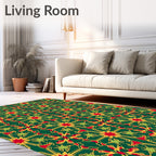 Red Green Yellow Intricate Pattern Rug