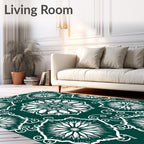 Intricate Floral Mandala Pattern Rug
