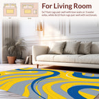 Abstract Swirls And Lines Rug