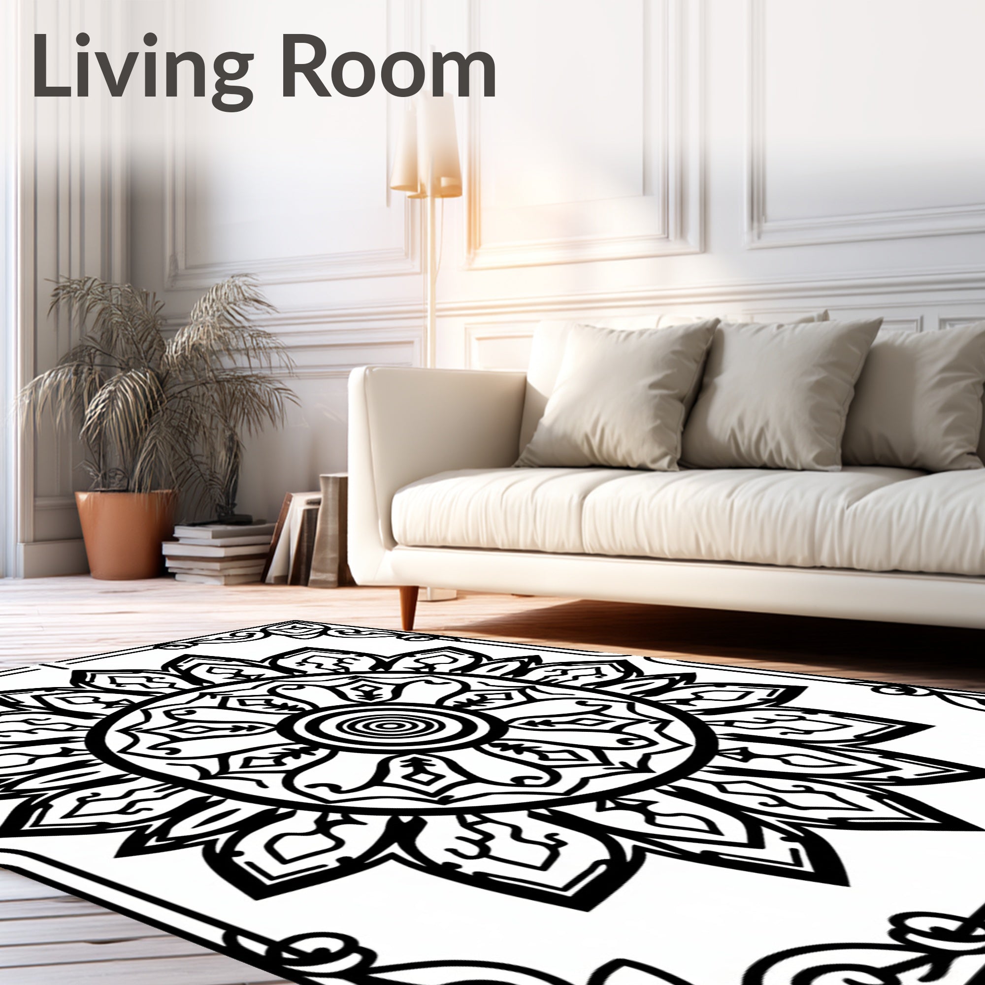 Ornate Mandala Patterned Rug