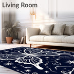 Celestial Butterfly With Star Accents Rug