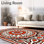 Bold Floral Mandala Graphic Rug