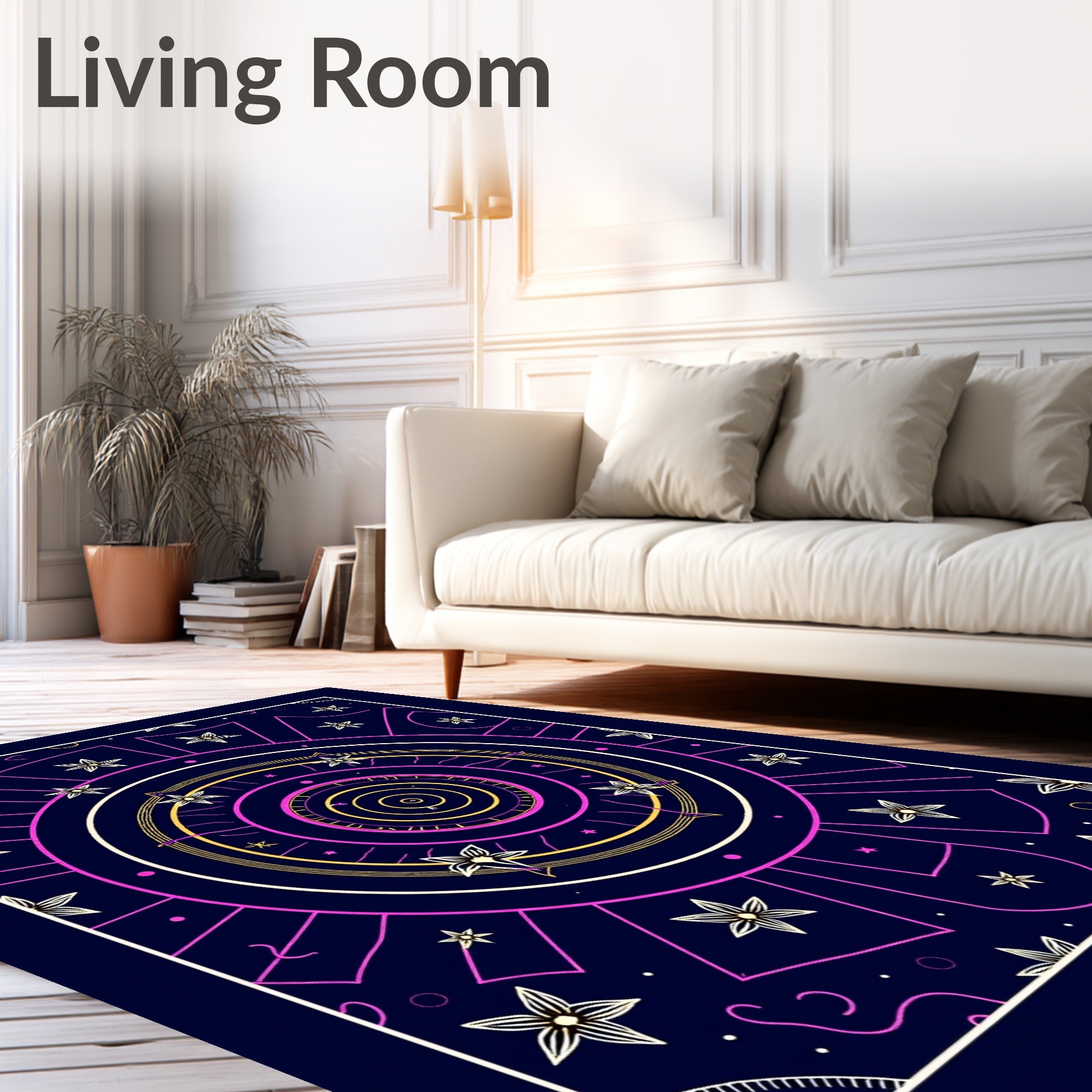 Circular Starburst Pattern Rug