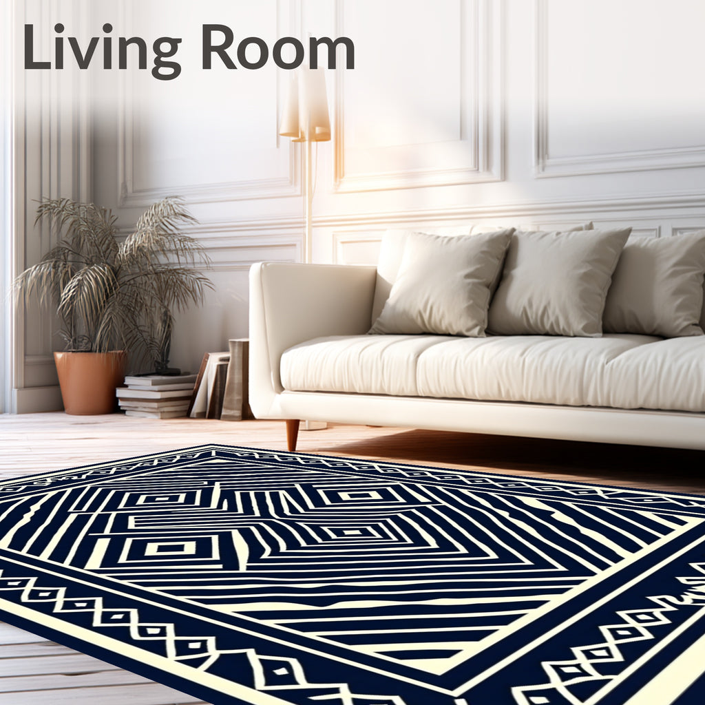 Bold Geometric Patterned Rug