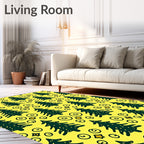 Christmas Tree Swirl Sparkle Pattern Rug