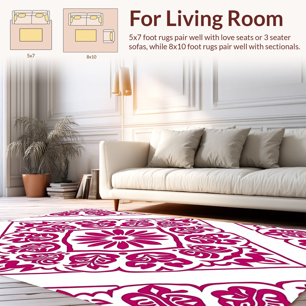 Floral Medallion Pattern Rug