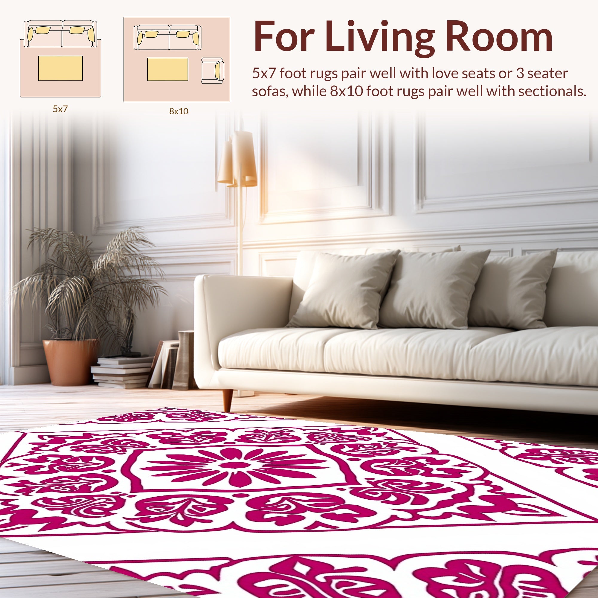 Floral Medallion Pattern Rug