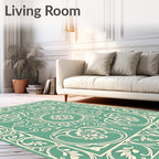 Art Nouveau Floral Medallion Pattern Rug