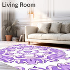 Lavian Purple Mandala Pattern Rug
