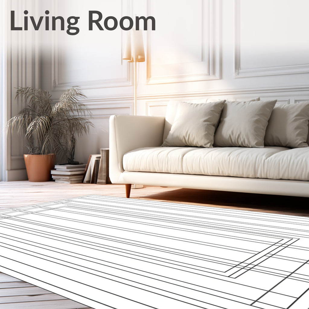Modern Vertical Lines Rectangular Pattern Rug