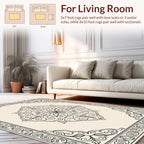 Classic Floral Mandala With Border Design Rug
