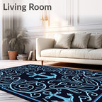 Nautical Anchor Swirls Design Rug
