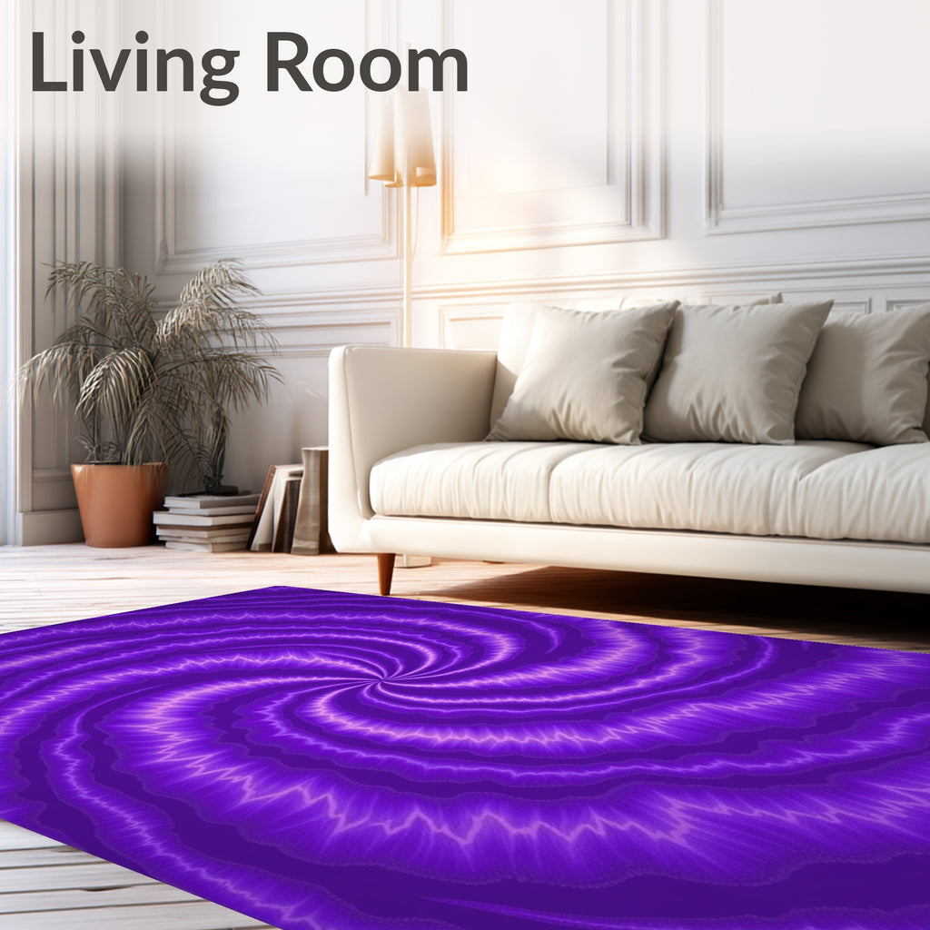 Radiant Purple Swirl Pattern Rug