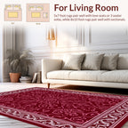 Ornate Floral Scrollwork Pattern Rug
