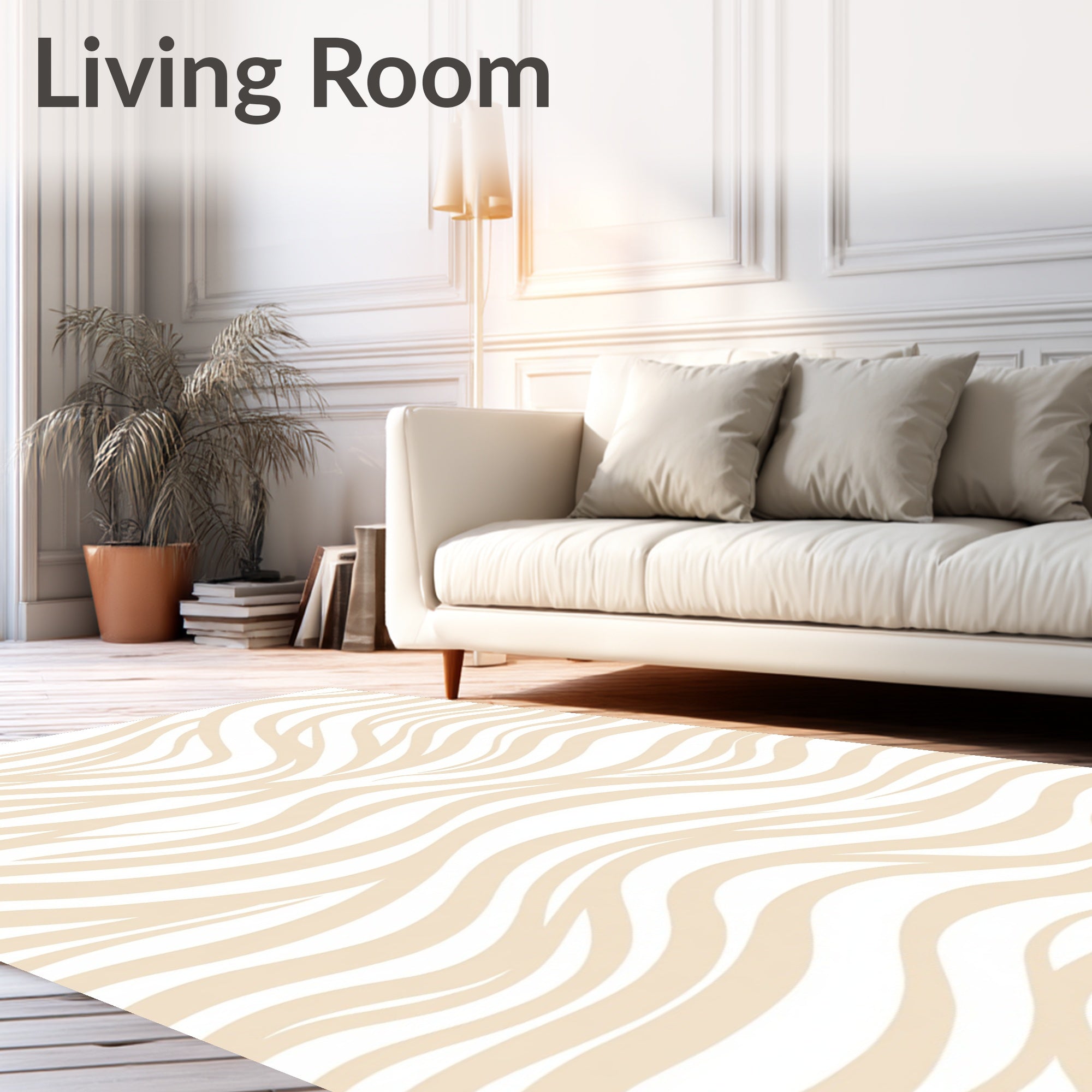 Fluid Stripe Organic Pattern Design Rug