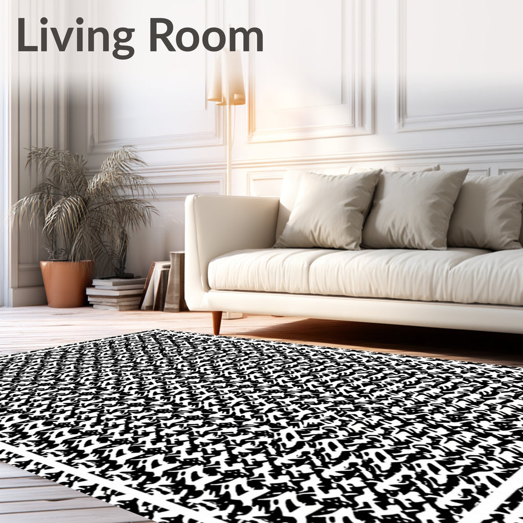 Monochromatic Abstract Pattern Rug