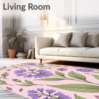 Botanical Bloom Floral Pattern Design Rug
