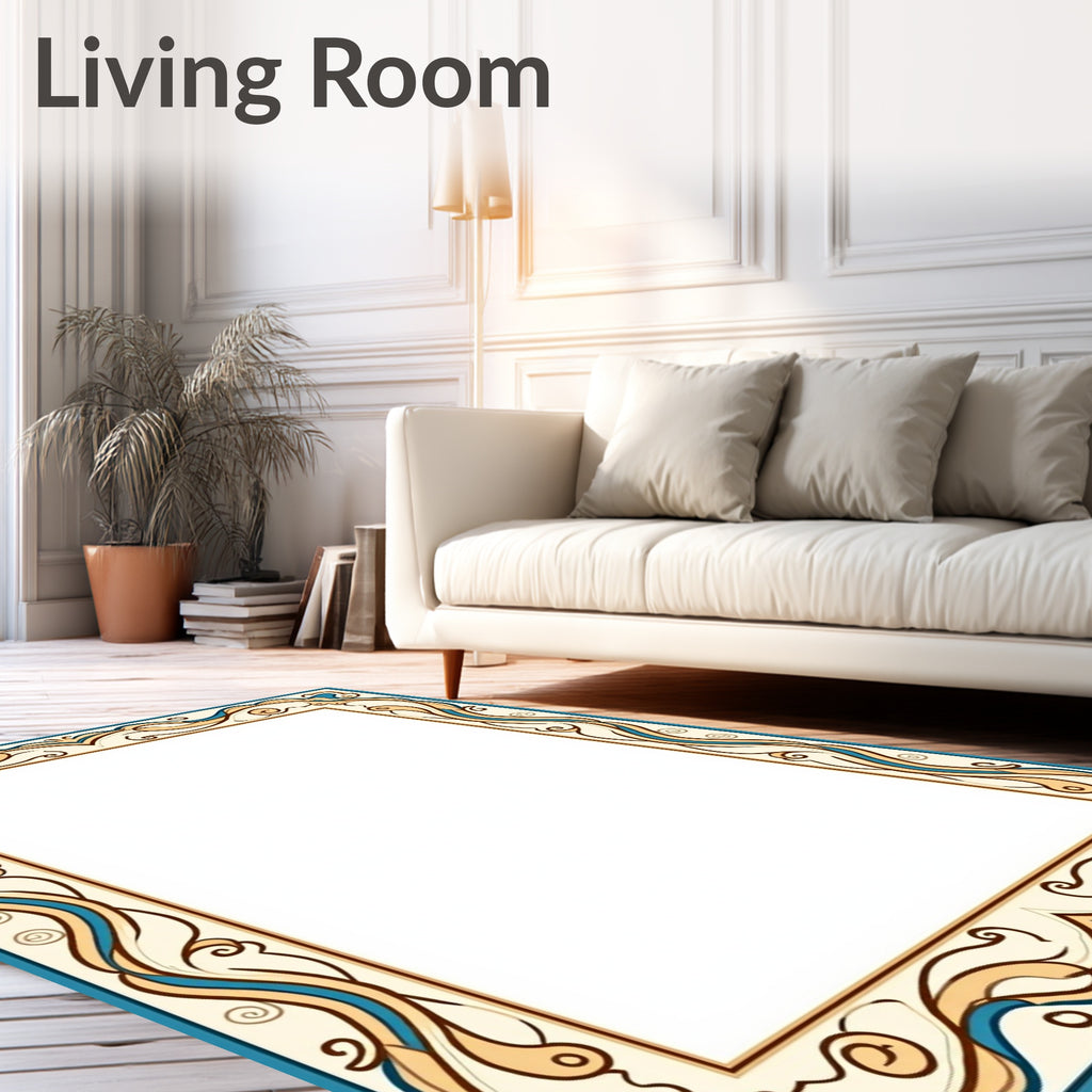 Art Nouveau Swirls And Curves Rug