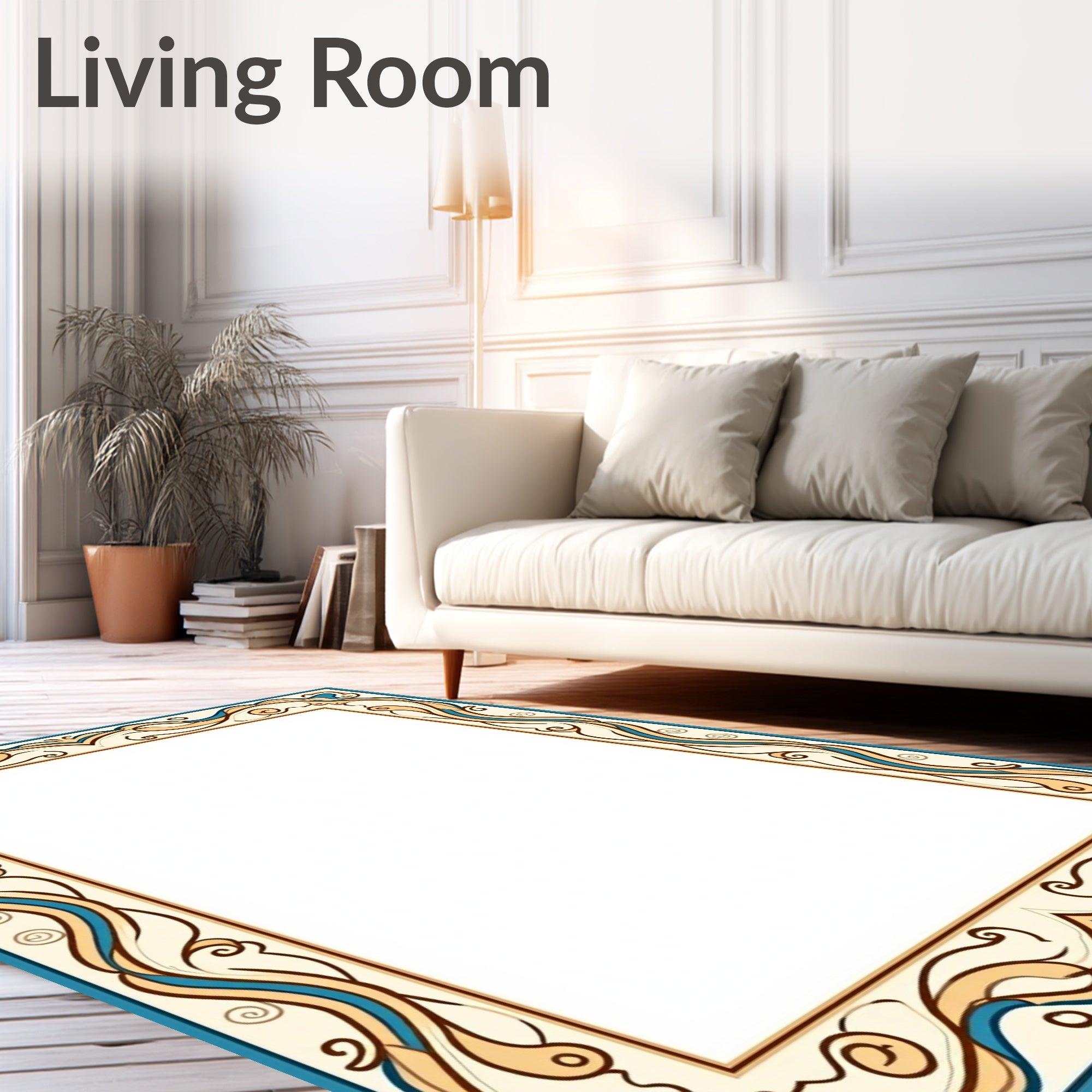 Art Nouveau Swirls And Curves Rug