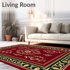 Classic Floral Medallion Border Rug
