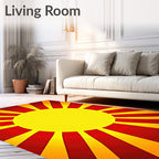 Radiant Sunburst Pattern Rug