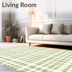 Neutral Simple Plaid Pattern Rug