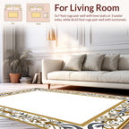 Ornate Floral Vine Border Design Rug