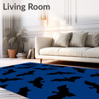 Midnight Flying Bats Pattern Rug