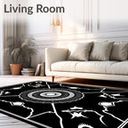 Radiant Sun Mandala Graphic Pattern Rug